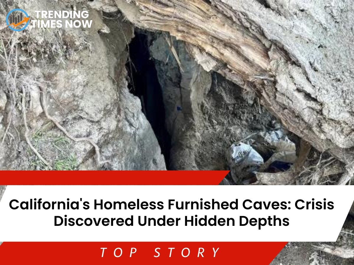 california homeless furnished caves